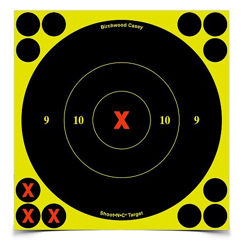 Мишень бумажная BIRCHWOOD CASEY Shot-N-C X-Bulls-eye Target 150 мм