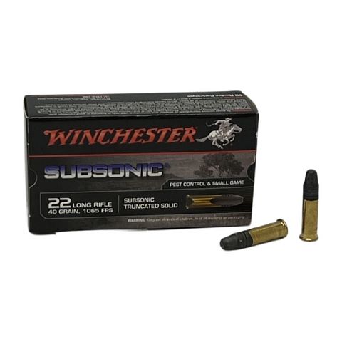 Патрон WINCHESTER .22 LR Subsonic Trancated Solid   2.59 г. 