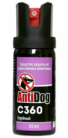Перцовый баллончик газовый AntiDog "C360", 65 мл