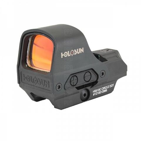 Коллиматорный прицел Holosun OpenReflex открытый, 2МОА/круг-точка/круг 65МО, 12 подсветок, солн. бат