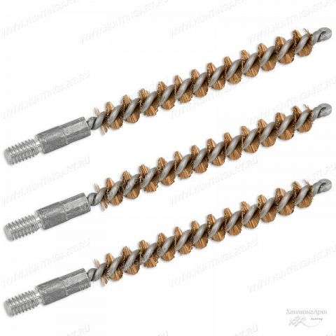 Ерш щетинный  Bore Tech  кал. 243 резьба папа 8/32 комп. 3 шт. бронза