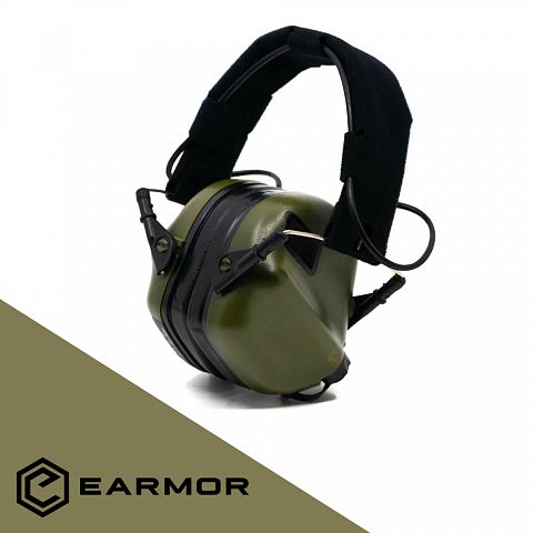 Активные наушники стрелковые Earmor Military Edition ME4 22-82 ДБ Хаки
