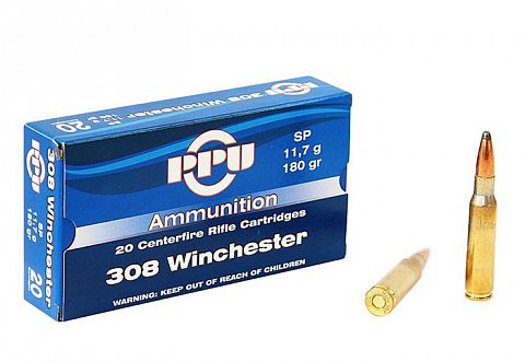 Патрон PPU к.308 Win  SP 11,7г (20 шт.)