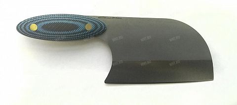Нож-топор кухонный сталь 110Х18, рукоять ламинат G10 сине-чёрный
