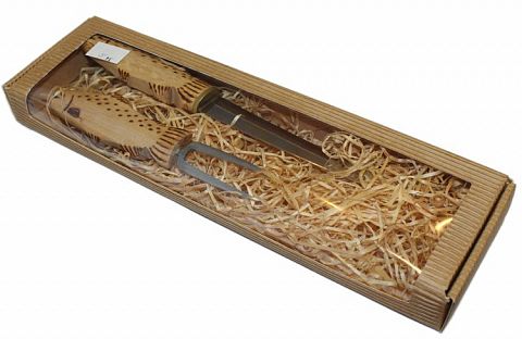Набор подарочный из филейного ножа и вилки для рыбы "Лосось", Wood Jewel