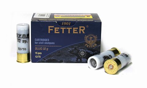 Патрон ФЕТТЕР 12/70 пуля "Феттер" 32г. (15 шт.)