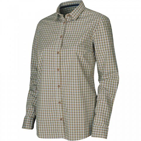 РУБАШКА HARKILA SELJA LADY L/S CHECK SHIRT  HERITAGE BLUE  CHECK