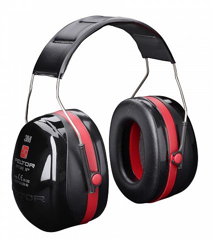 Наушники противошумные 3M Peltor Optime III, черный-красный (стандарт. оголов)