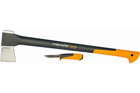 Комплект FISKARS топор Х21 + универсальный нож