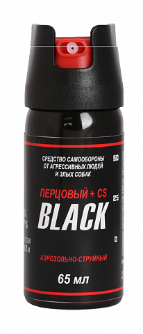 Перцовый баллончик газовый  "Black", 65 мл