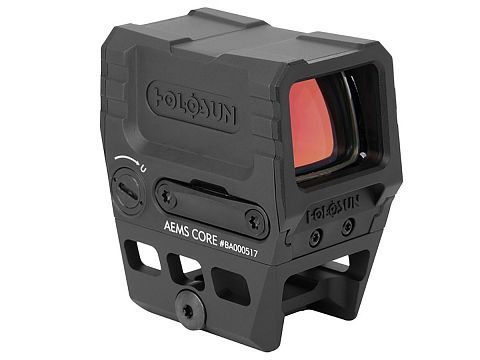 Коллиматорный прицел Holosun AEMS CORE, закрытый, батарецка на лотке, 10 подсвет. GREEN