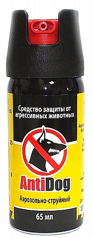 Перцовый баллончик газовый AntiDog, 65 мл