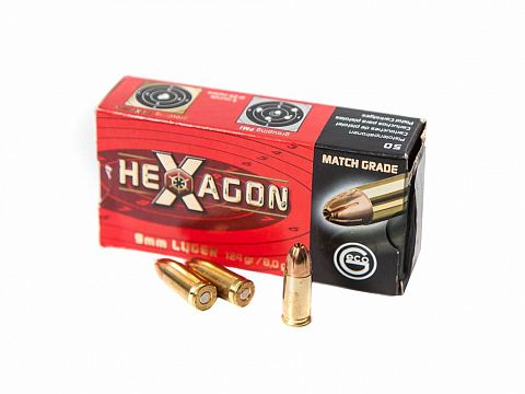 Патрон GECO 9x19 Luger Hexagon  8г. (50 шт.)