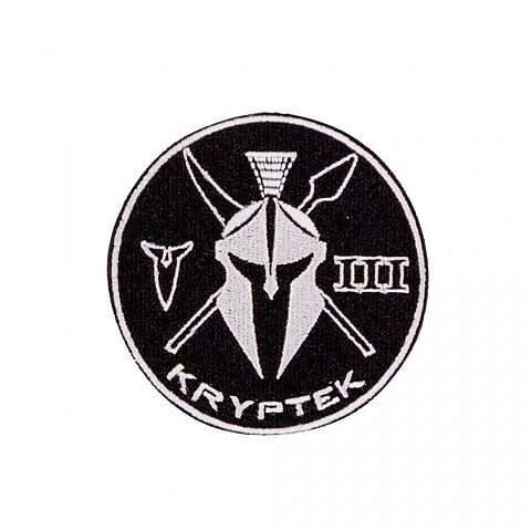 Патч KRYPTEK Unit Black (серый логотип на фоне круга)